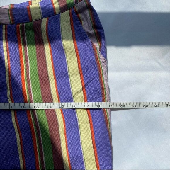 Free People La Paz Slim Crop Multicolored Striped Pants Size 6 - Picture 14 of 16